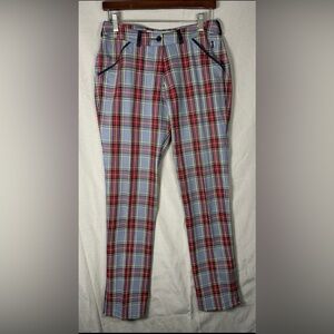 Masters Golf Fashion By Alaska Vintage Plaid Pants Trousers Women’s Red Gray 6